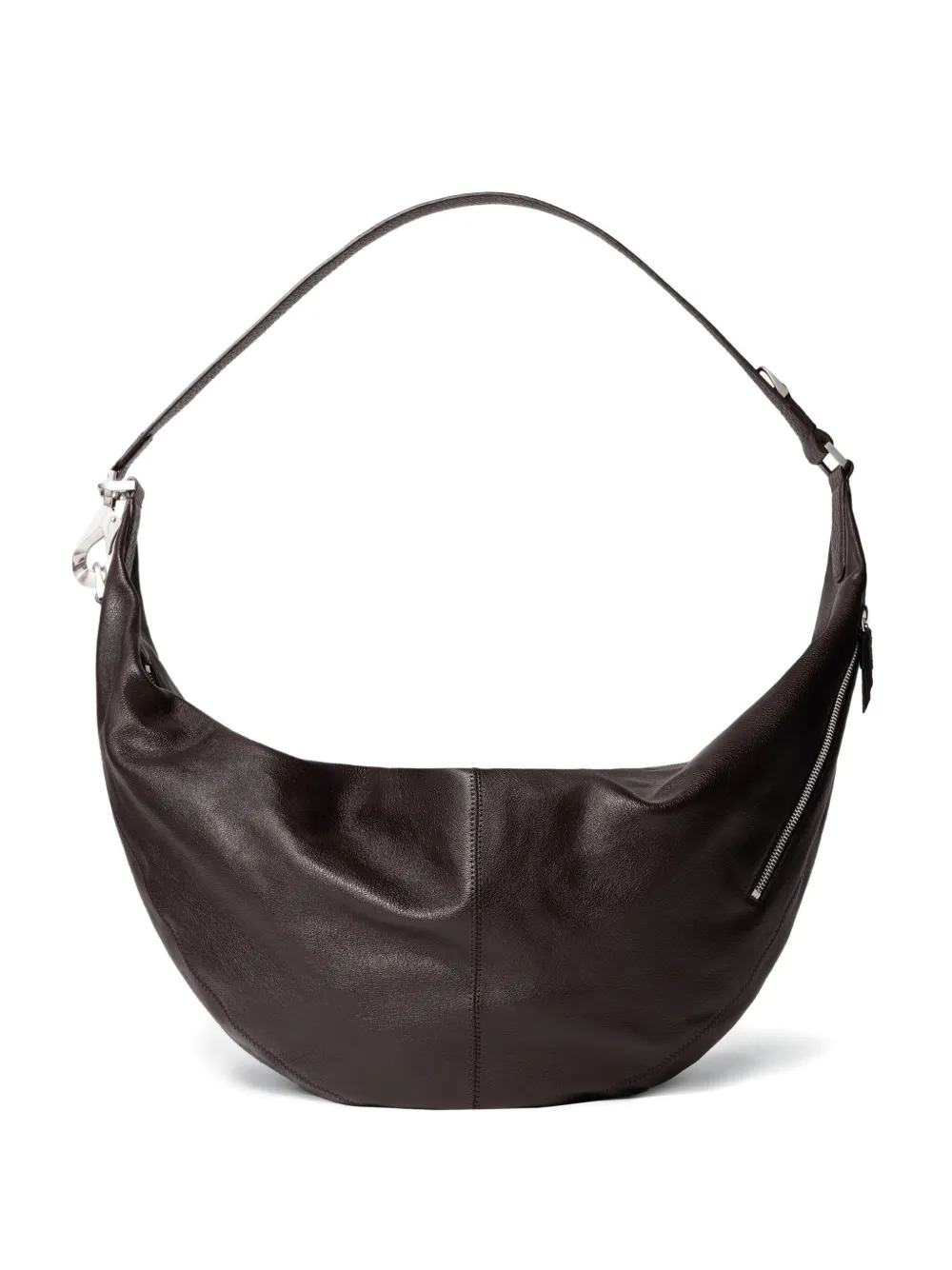 Lemaire Zip Leather Shoulder Bag In Brown