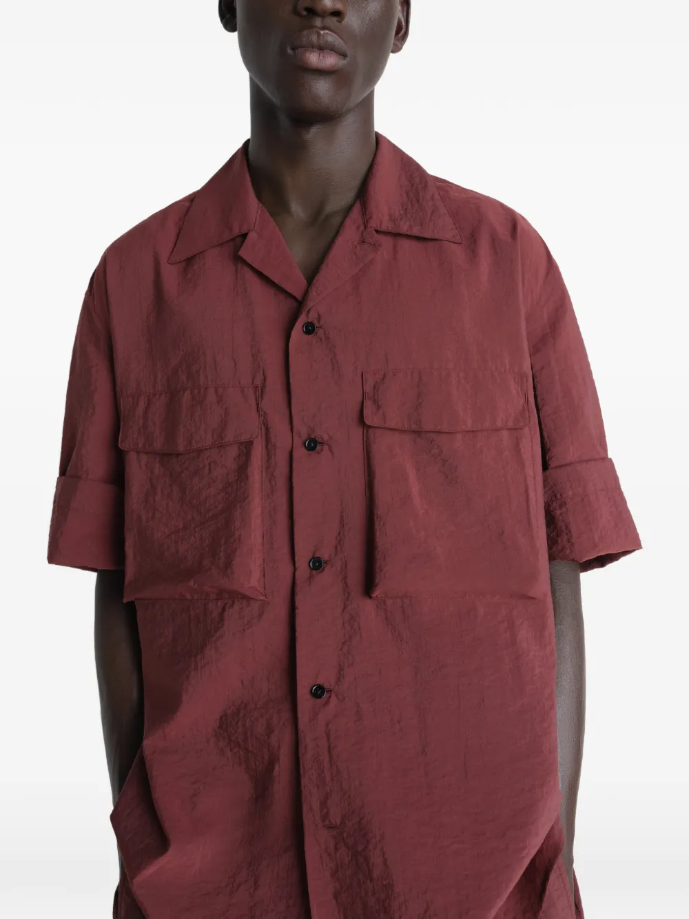 LEMAIRE Short Sleeve Utility Shirt In Washed Technical Cotton