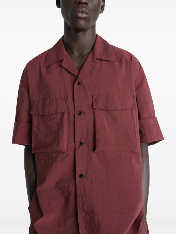 LEMAIRE Short Sleeve Utility Shirt In Washed Technical Cotton