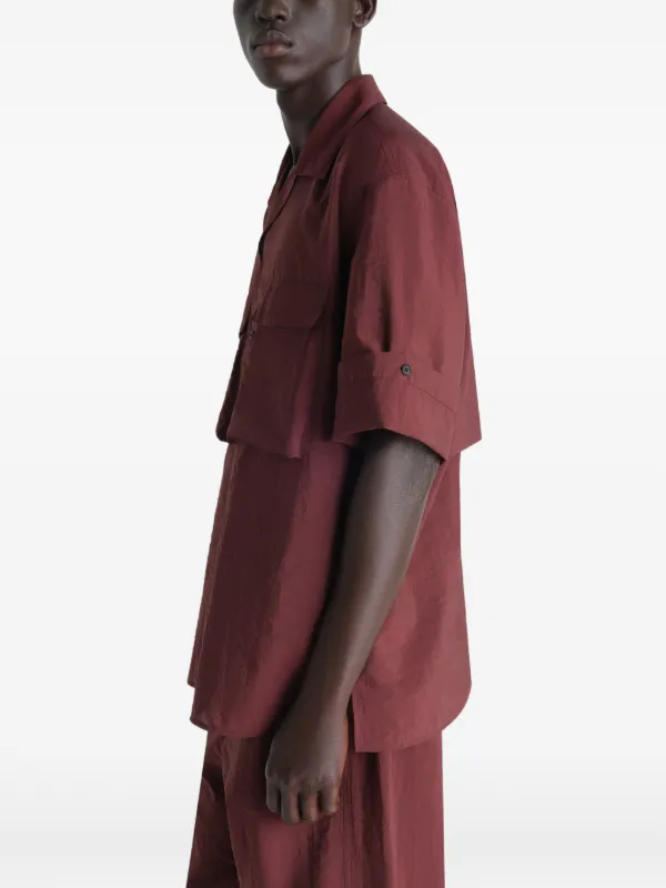 LEMAIRE Short Sleeve Utility Shirt In Washed Technical Cotton
