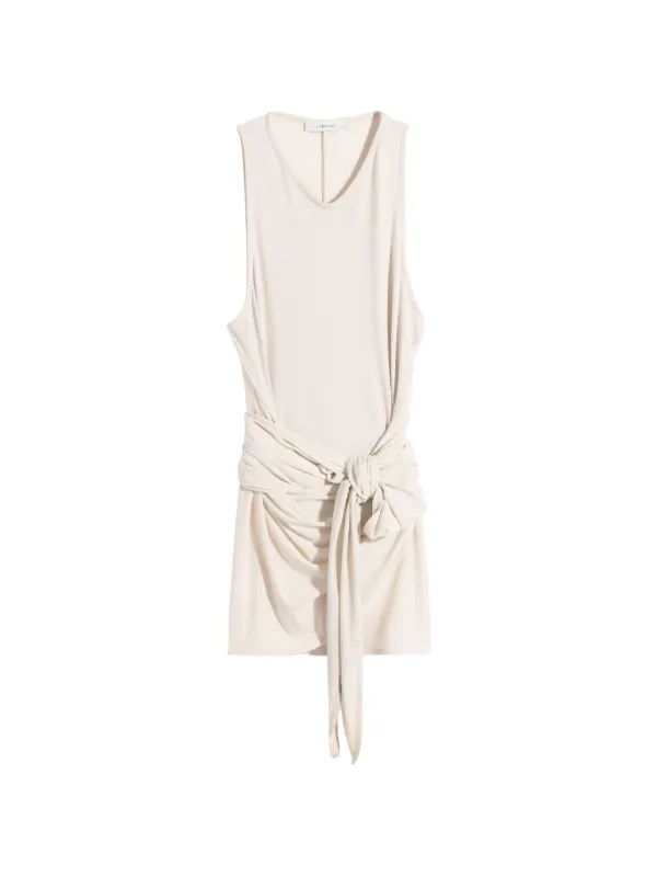 Lemaire Draped Sleeveless Wrap Top in Neutrals