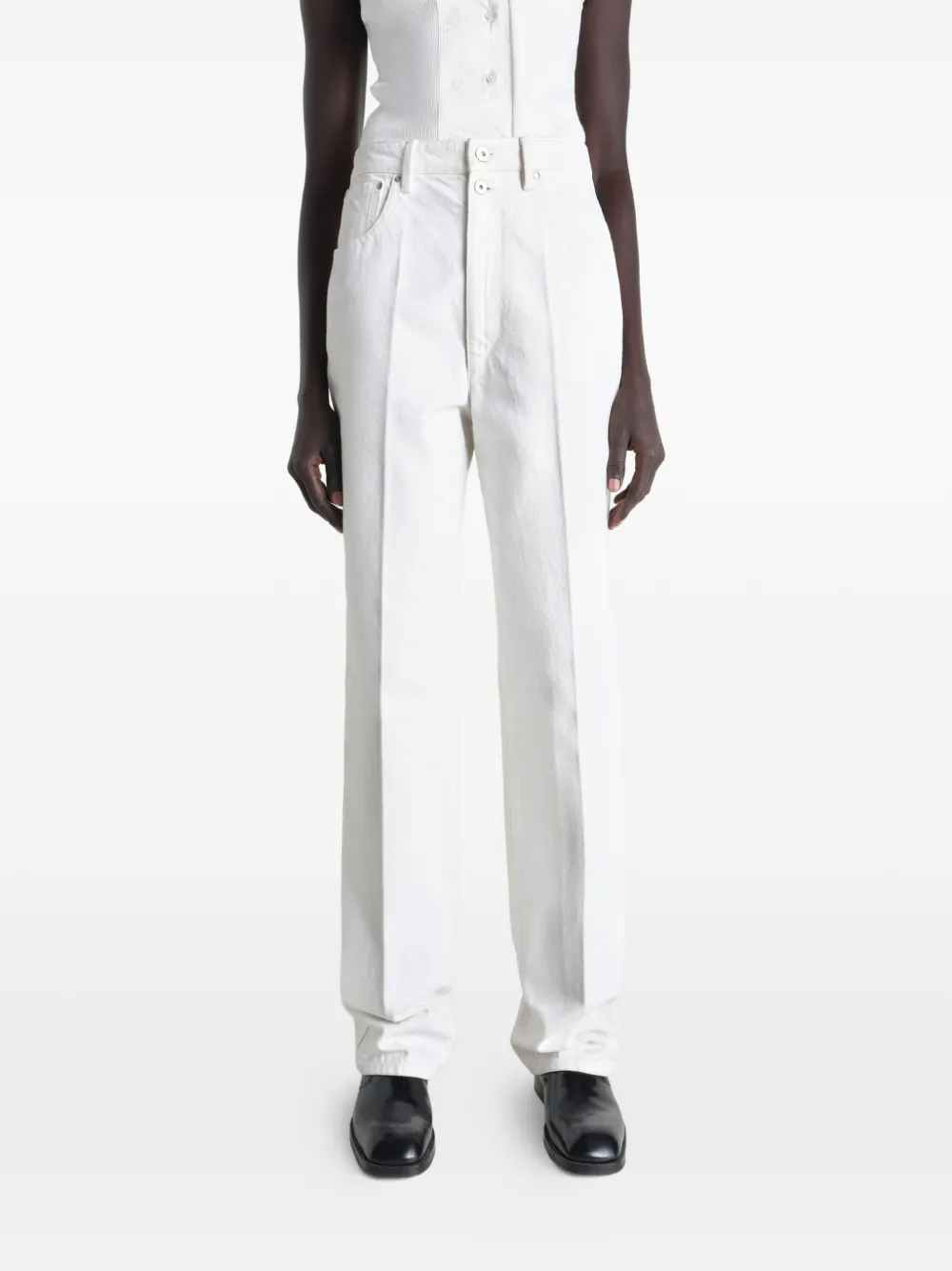  Lemaire Belt-loop Pocket Jeans - White 