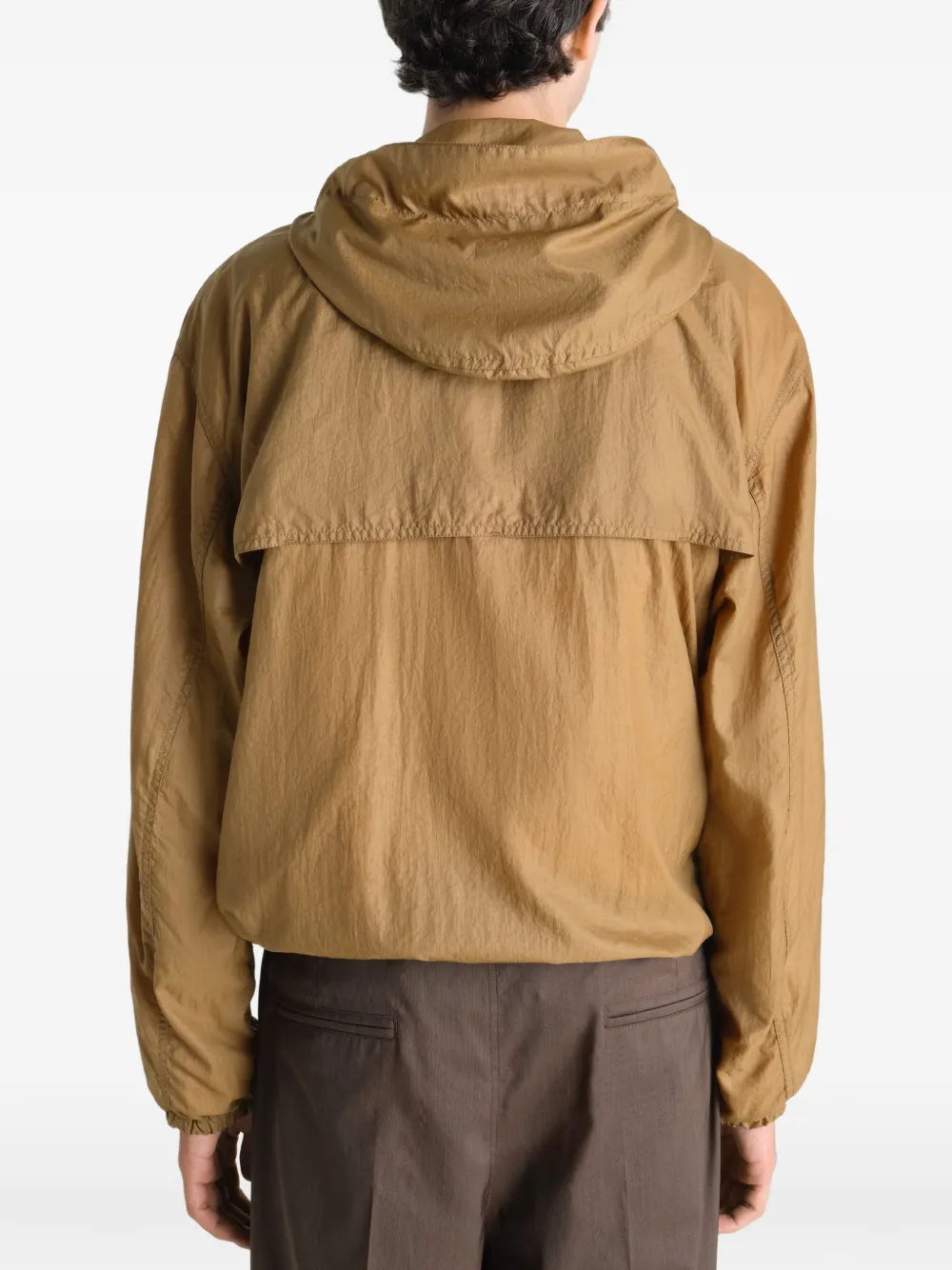 LEMAIRE Windjack van licht nylon Bruin