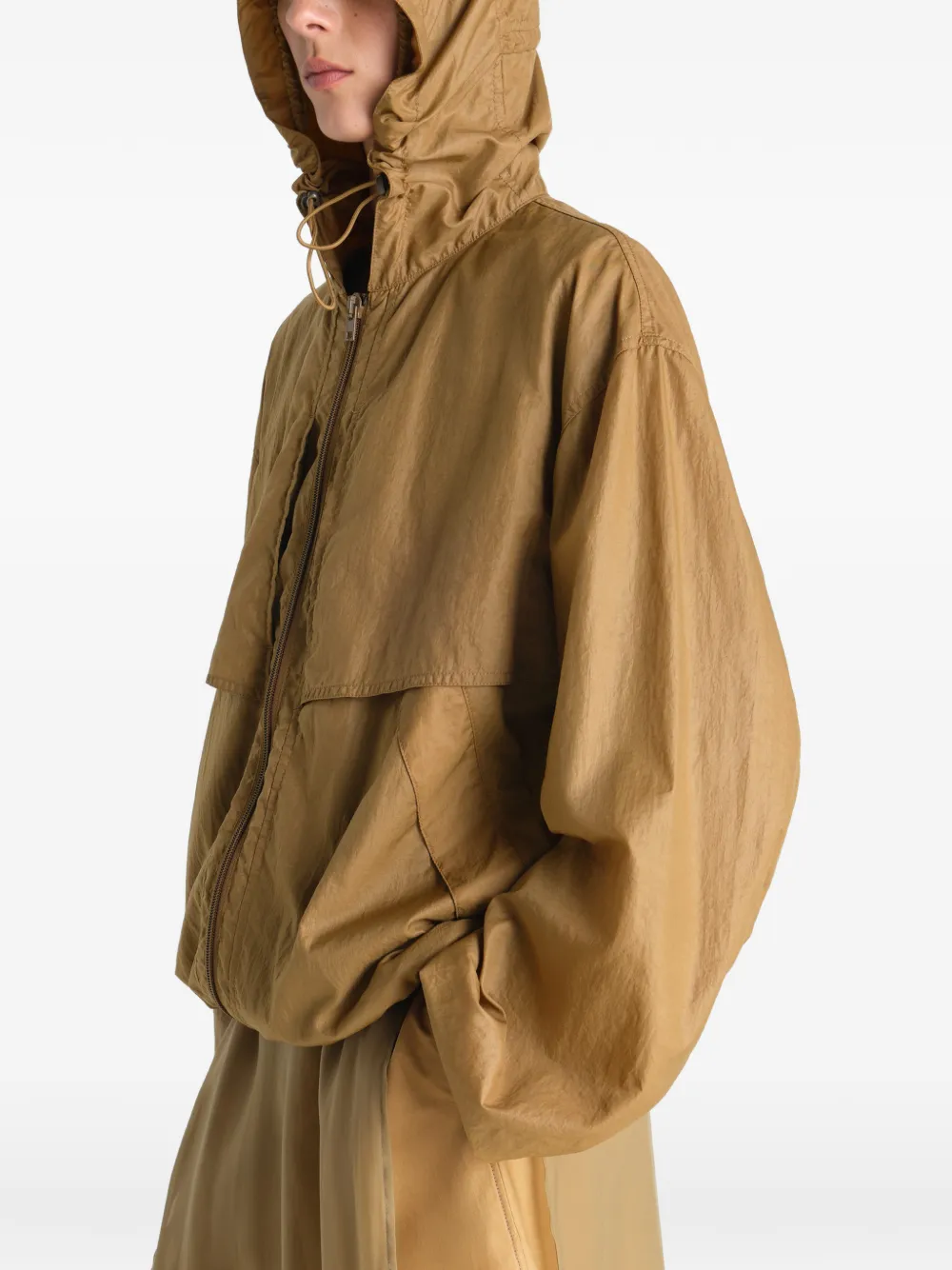 LEMAIRE Windjack van licht nylon Bruin