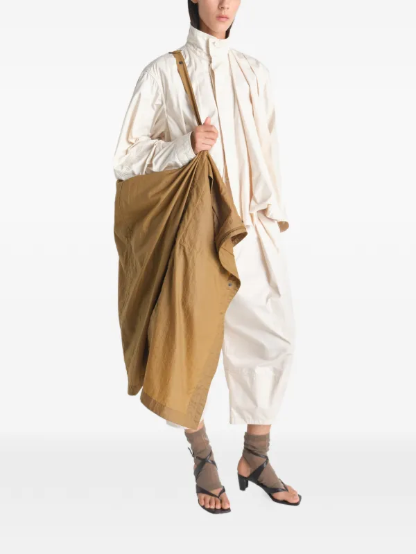 LEMAIRE Hooded Raincoat In Light Nylon | Brown | FARFETCH