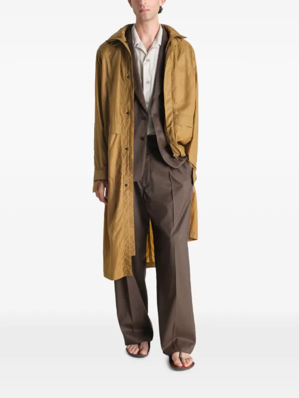 LEMAIRE Hooded Raincoat | Brown | FARFETCH