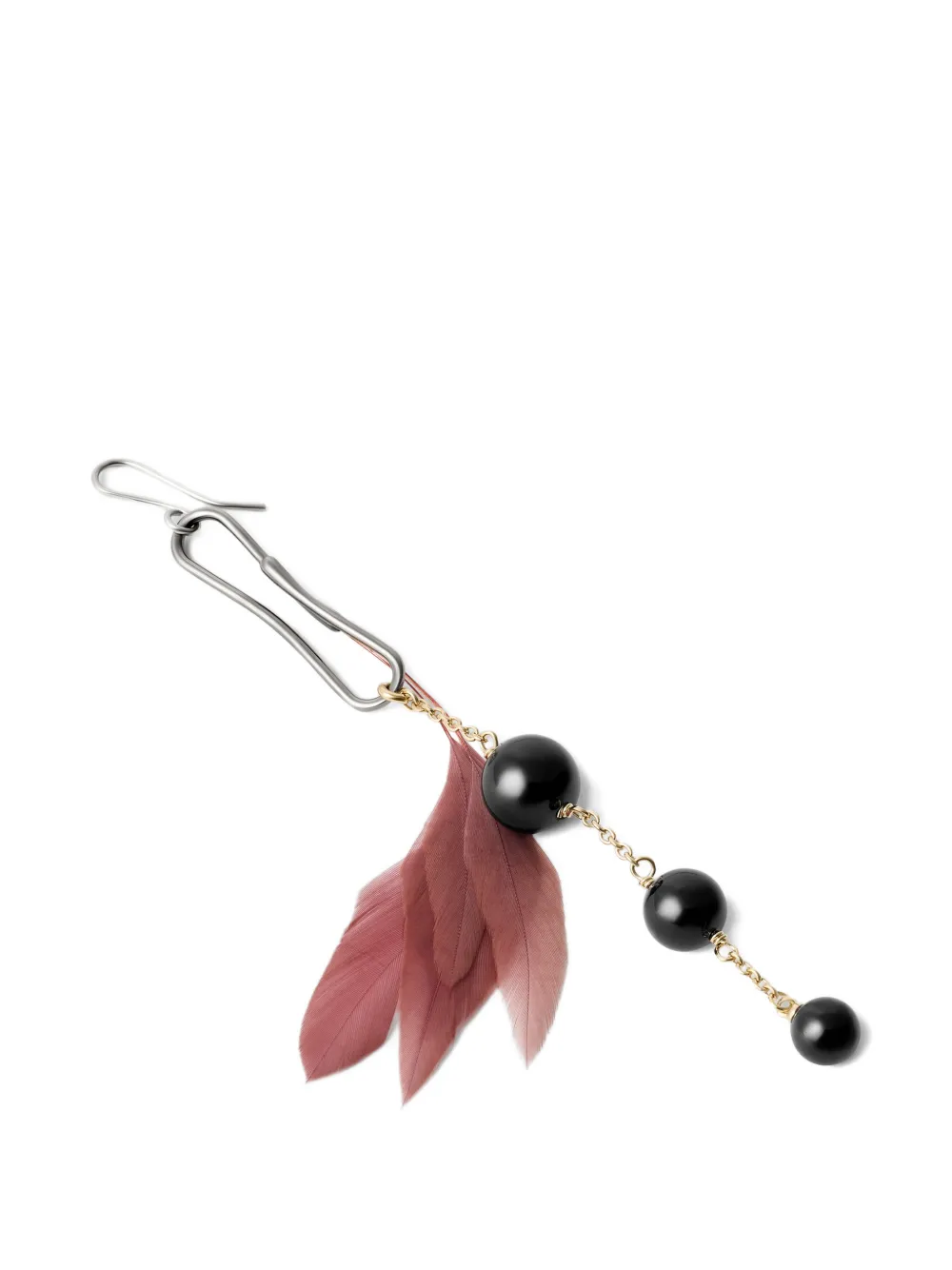  Lemaire Feather Dot Earring - Silver 