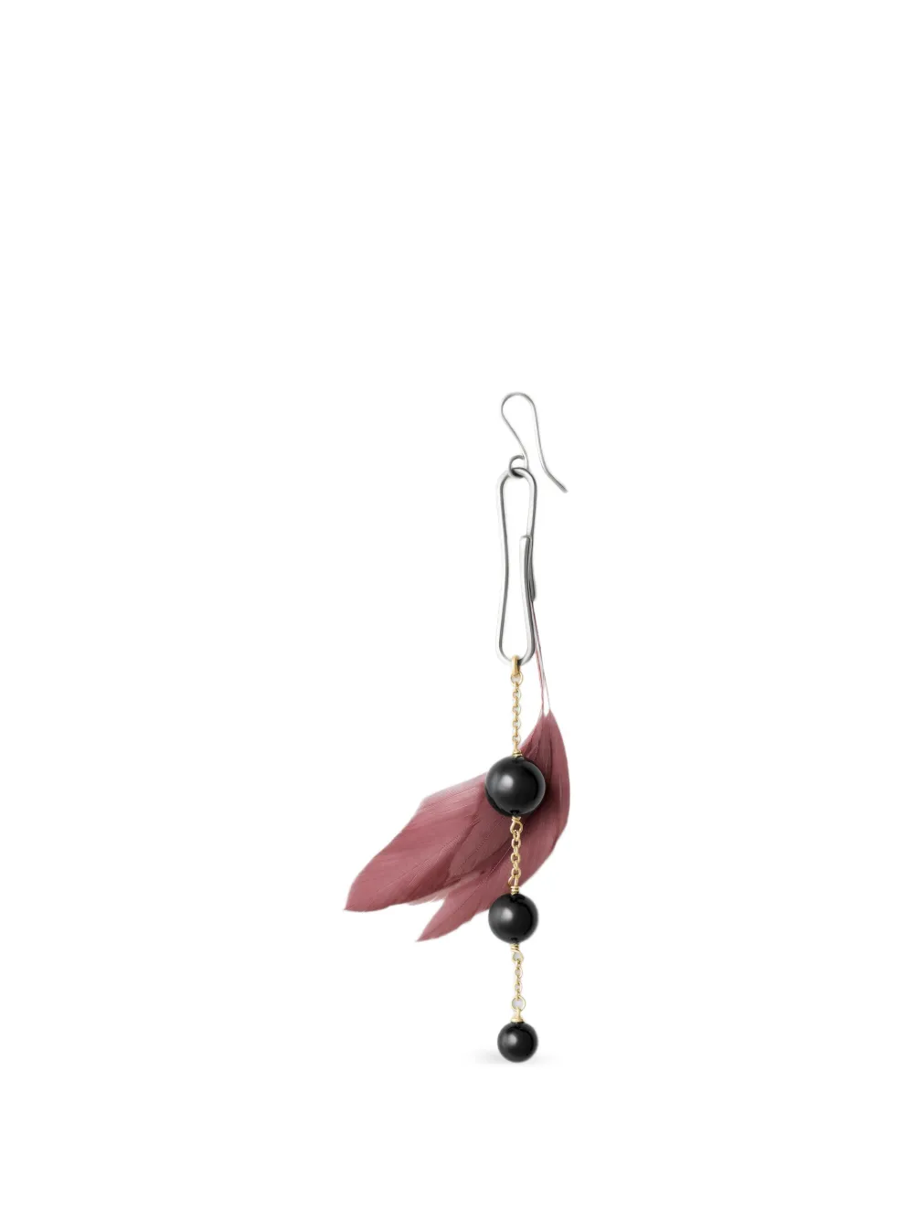LEMAIRE feather dot earring - Argento