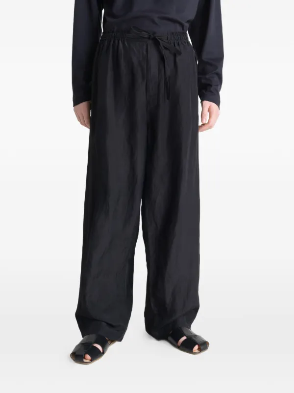 LEMAIRE Pyjama Pants In Linen Viscose | Black | FARFETCH