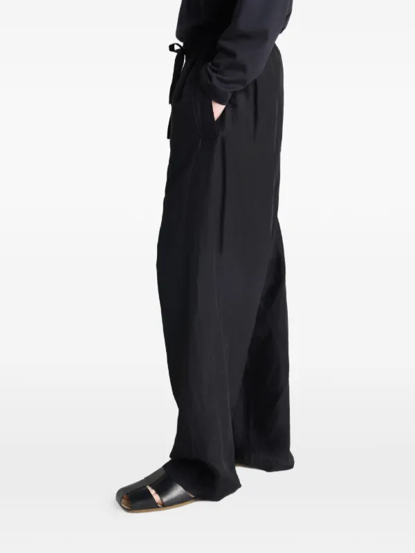 LEMAIRE Pyjama Pants In Linen Viscose | Black | FARFETCH