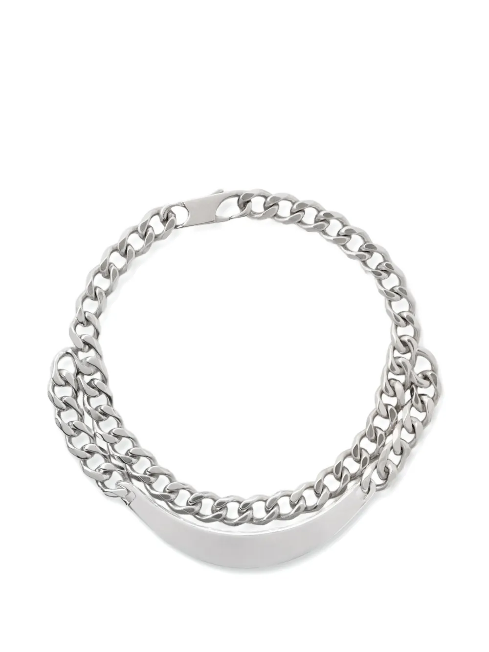 LEMAIRE curved ID chain bracelets - Argento