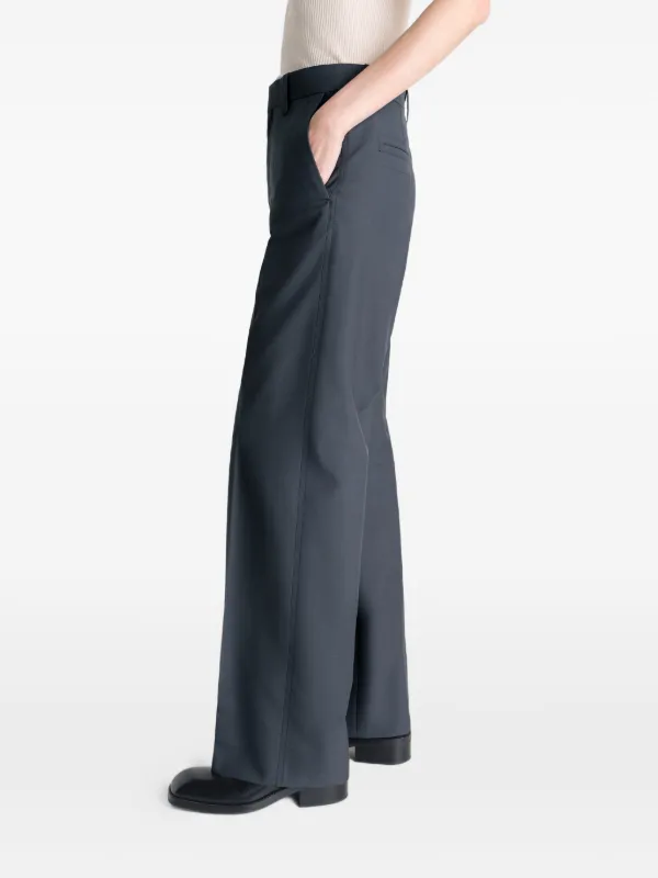 Lemaire Tailored Straight Trousers in Grey