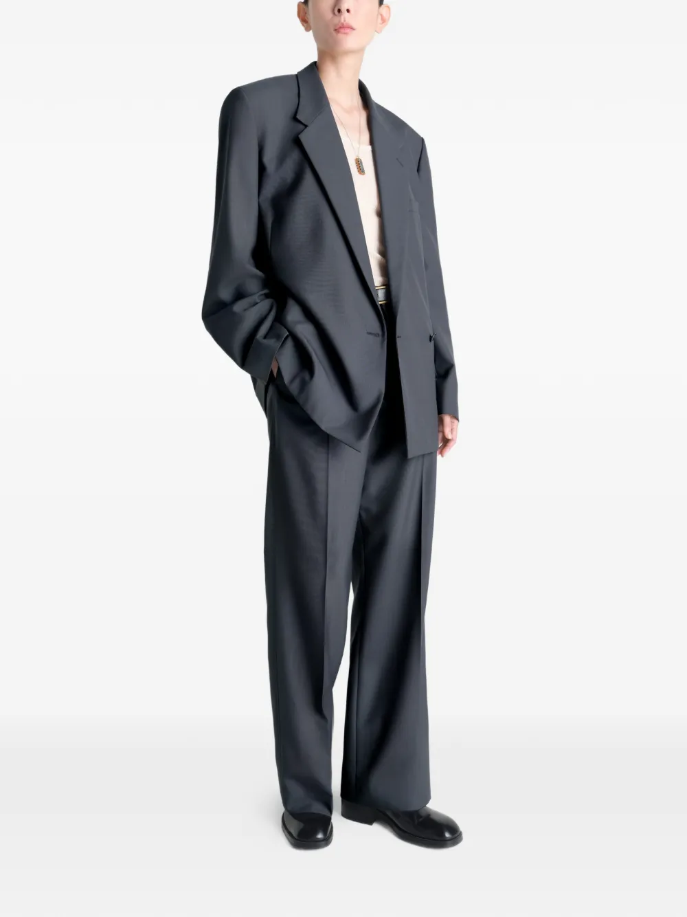  Lemaire Pantaloni Sartoriali Dritti - Grigio 