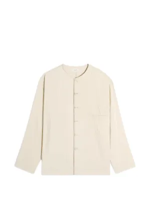 LEMAIRE Vareuse Top In Washed Cotton Silk | Neutrals | FARFETCH