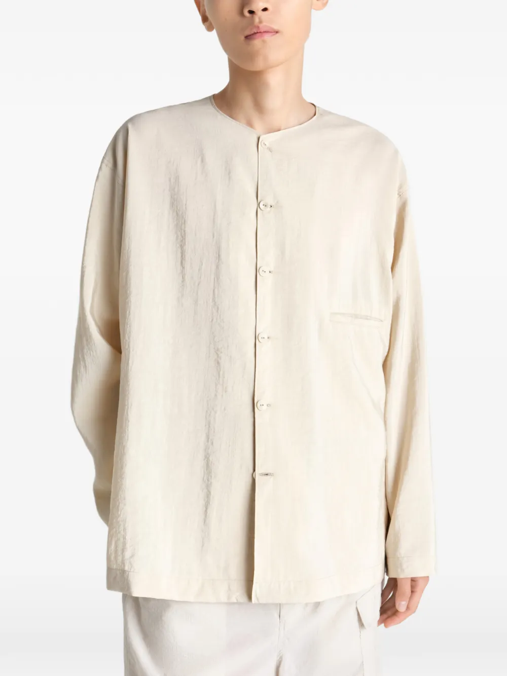  Lemaire Buttoned Pocket Shirt - Neutrals 