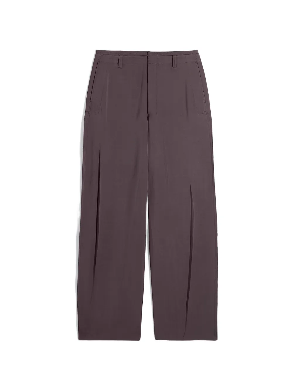 LEMAIRE belt-loop pleated trousers - Brown