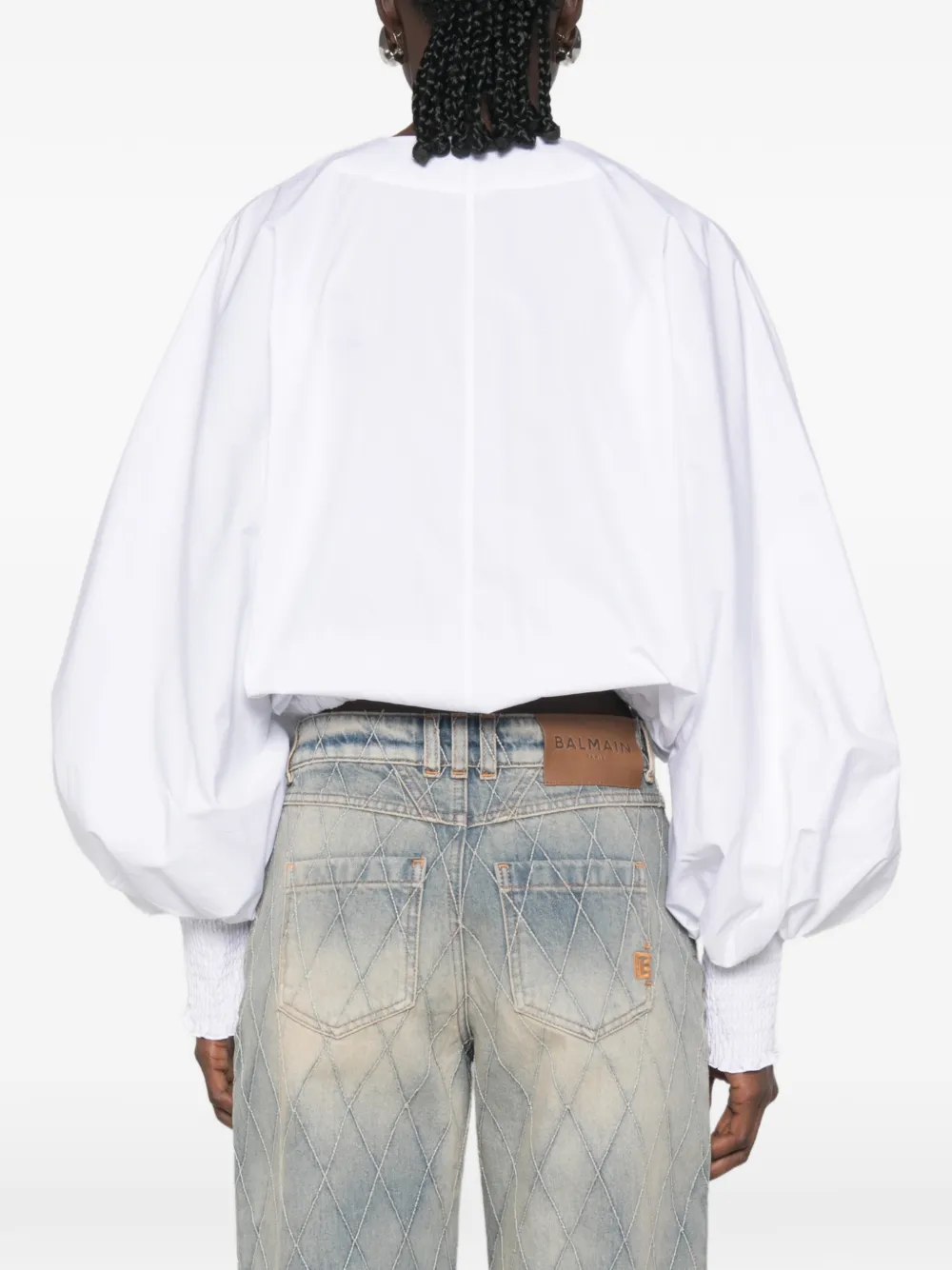 Balmain Blouse met vleermuismouwen Wit