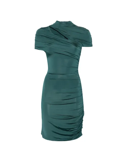 Balmain vestido corto drapeado con aberturas