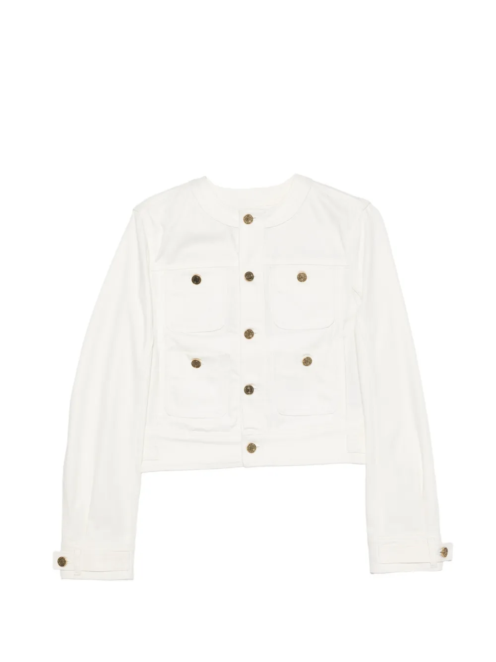 Balmain patch-pocket denim jacket - Oro