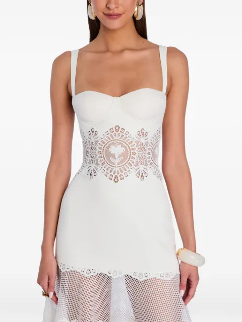 Retrofete Orleane floral-appliqué crochet dress