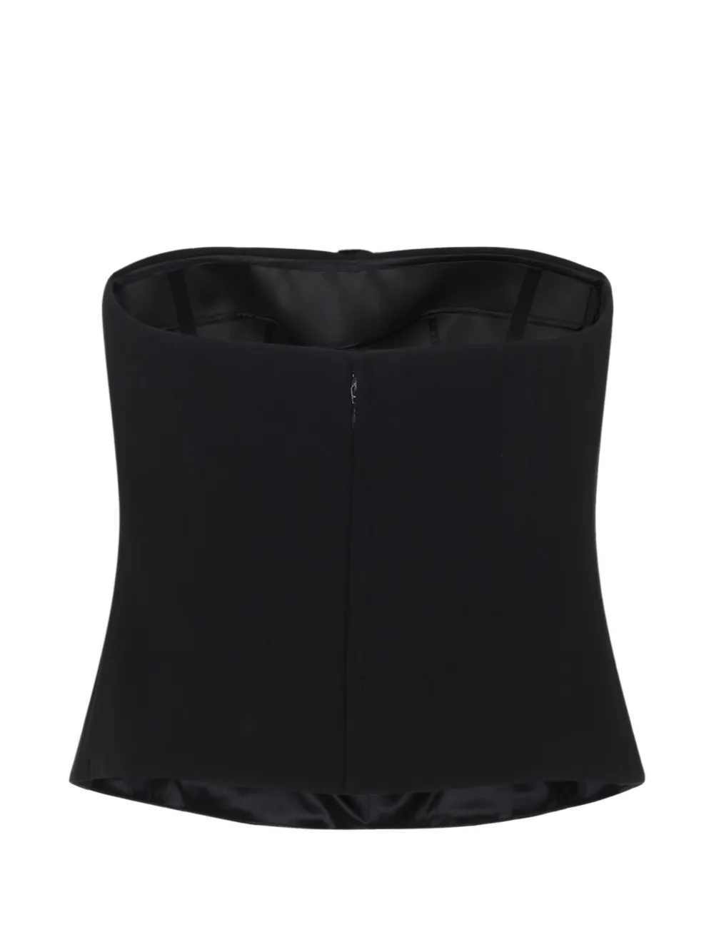  Giorgio Armani Silk Strapless Top - Black 