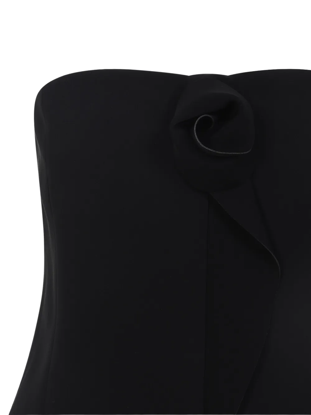  Giorgio Armani Silk Strapless Top - Black 