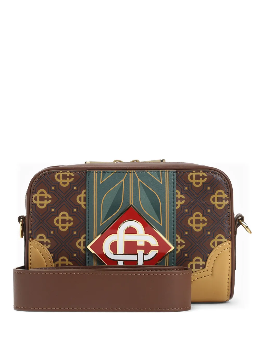 Casablanca monogram cross body bag - Marrone