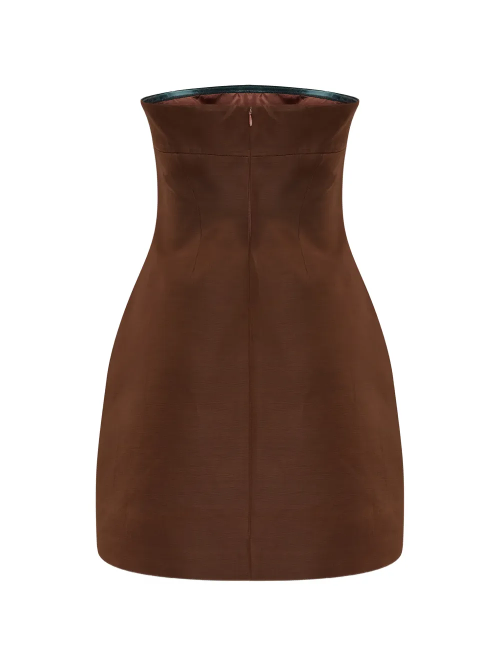 OCCLEUS Liv strapless mini-jurk Bruin