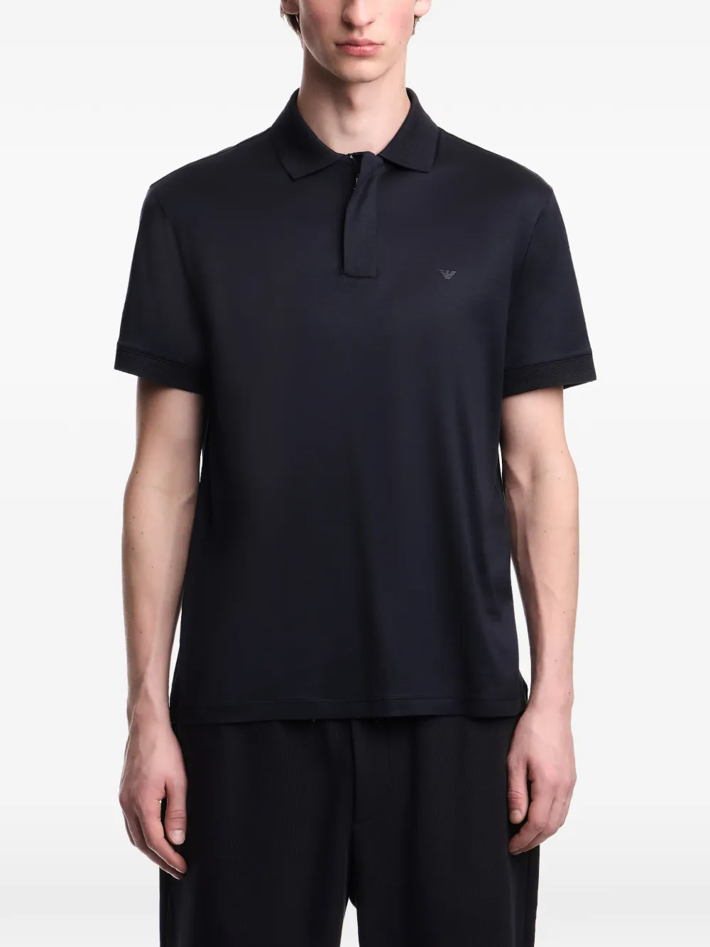 Emporio Armani Poloshirt met logo Zwart