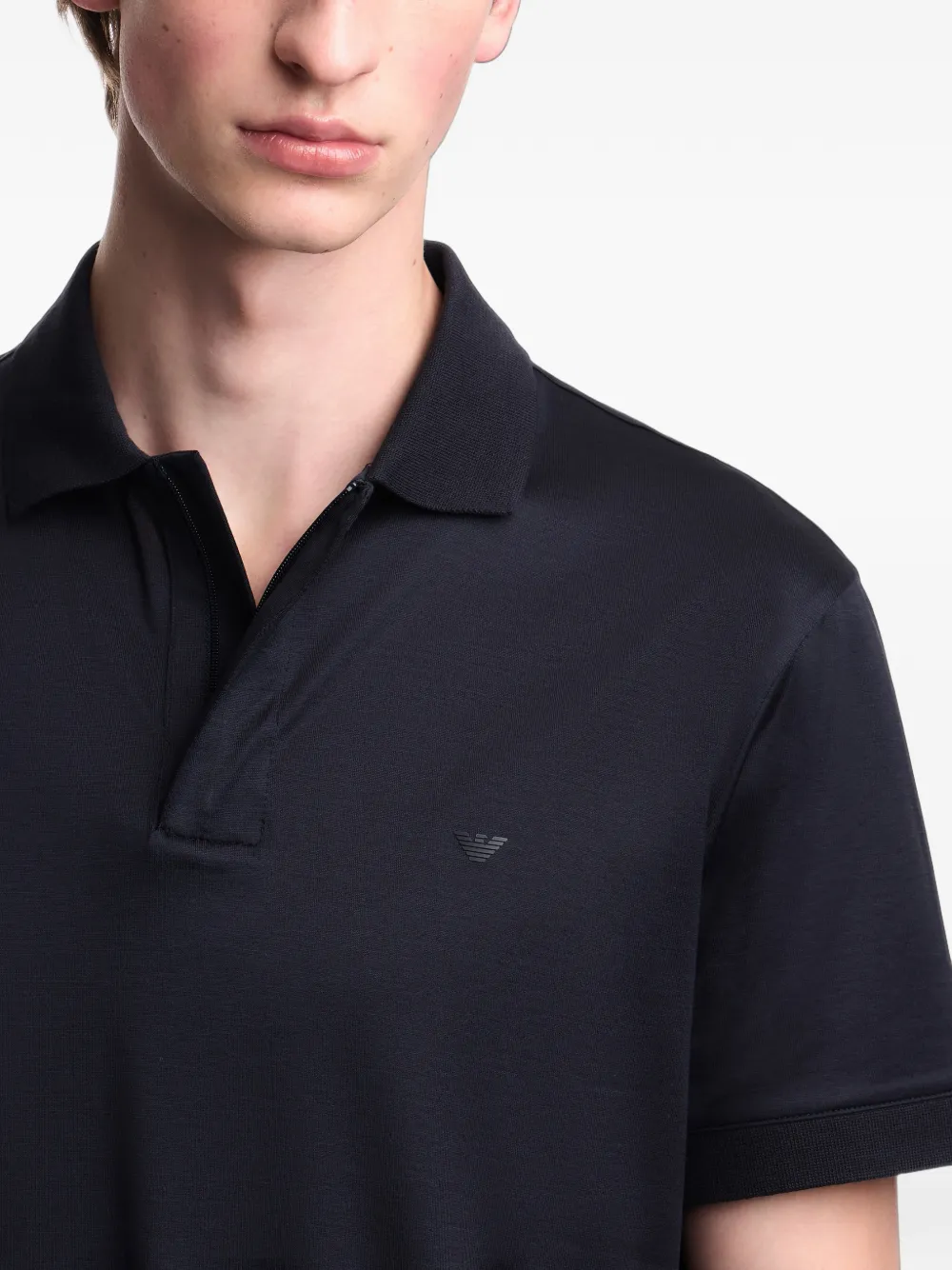 Emporio Armani Poloshirt met logo Zwart
