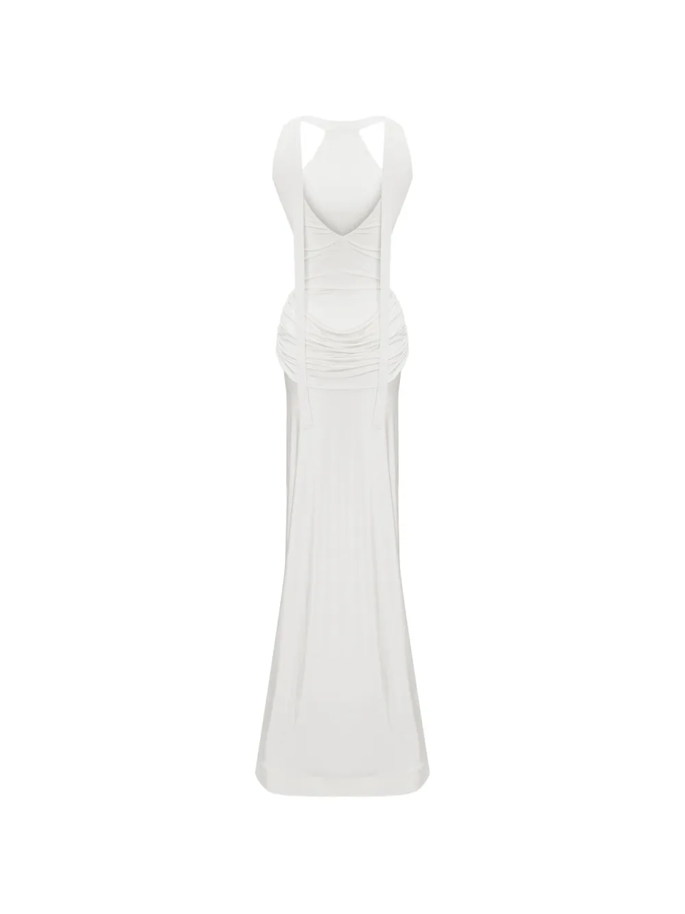 OCCLEUS Merelyn gedrapeerde maxi-jurk met split Beige