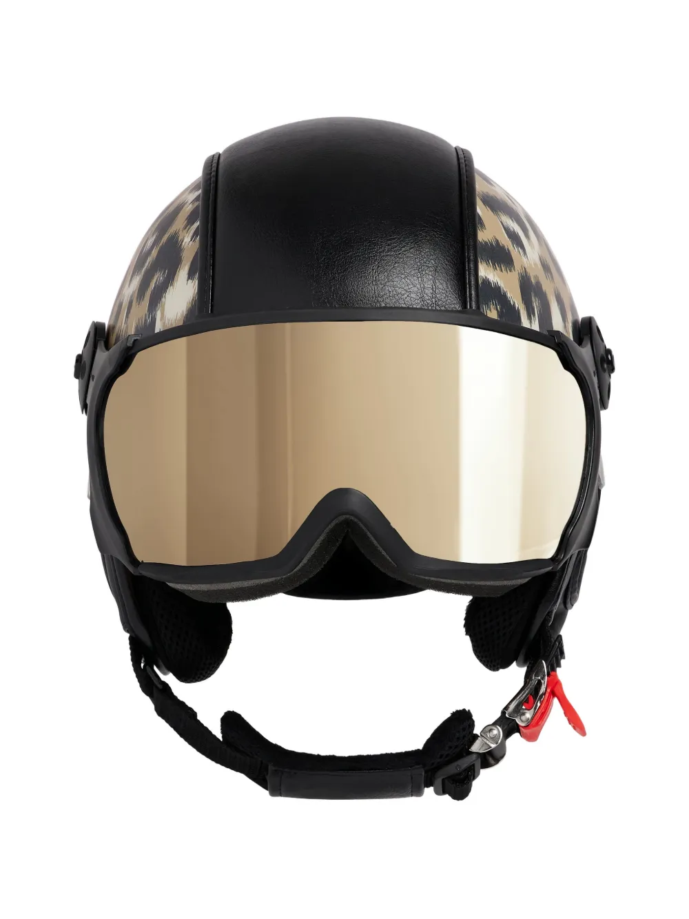 Fusalp Pace Head leopard print ski helmet - Nero
