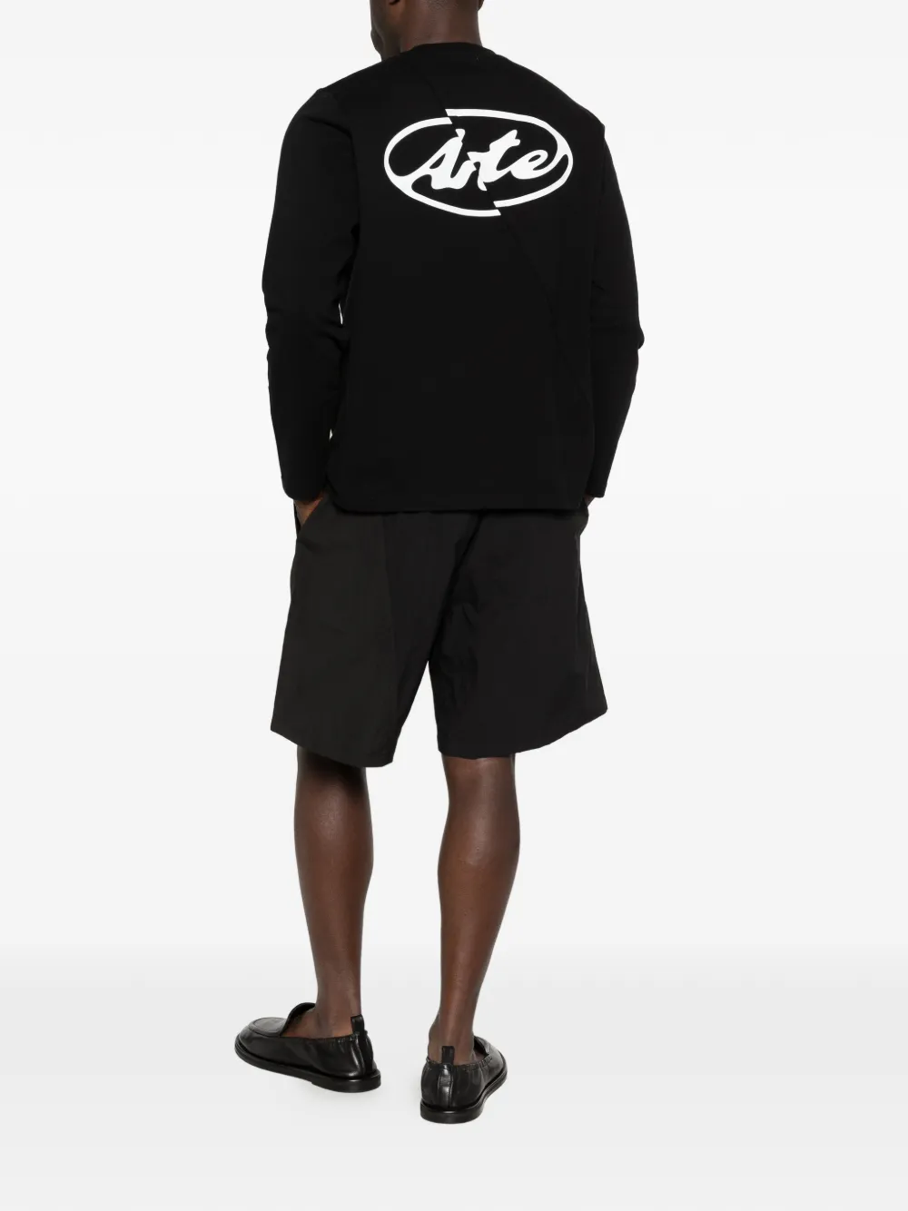 Arte Antwerp T-shirt met logo en lange mouwen Zwart