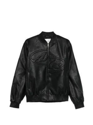 Adidas Santiago Pleather ジップアップ バイカージャケット