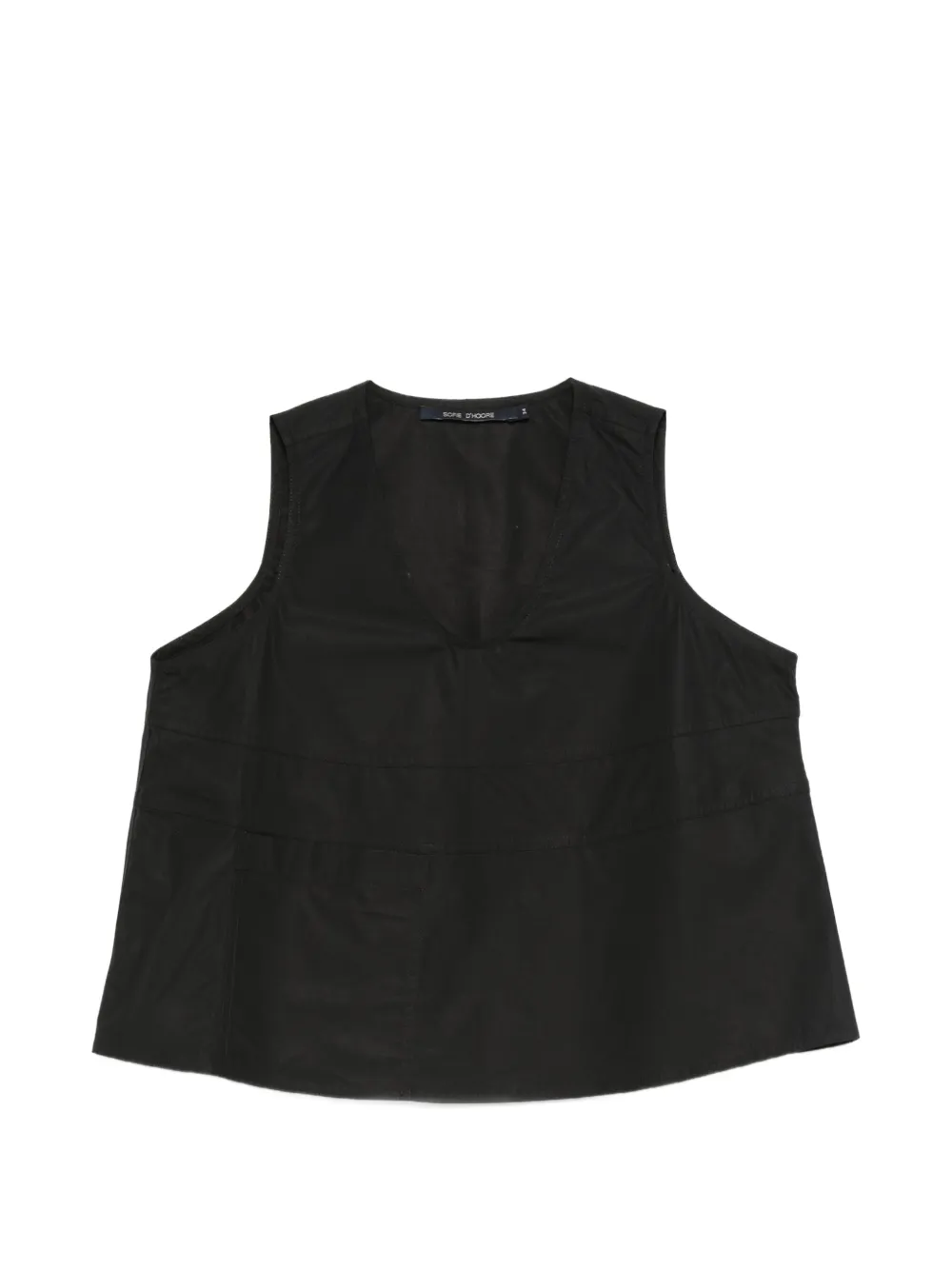 Sofie D'hoore Brambel V-neck Sleeveless Top In Black