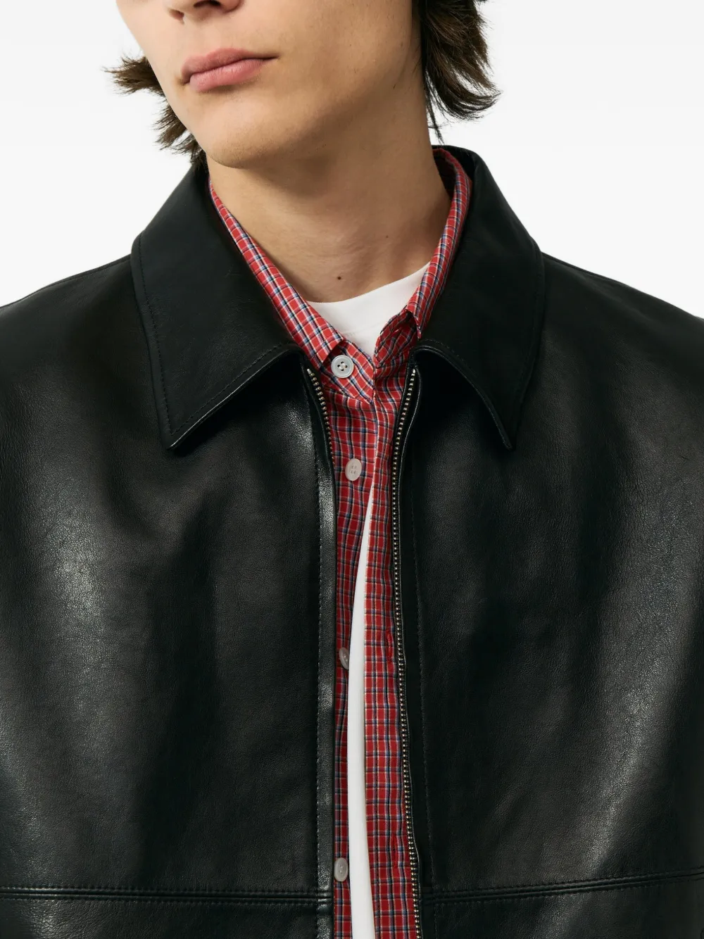 DUNST Drizzler Leather Jacket | Black | FARFETCH JO