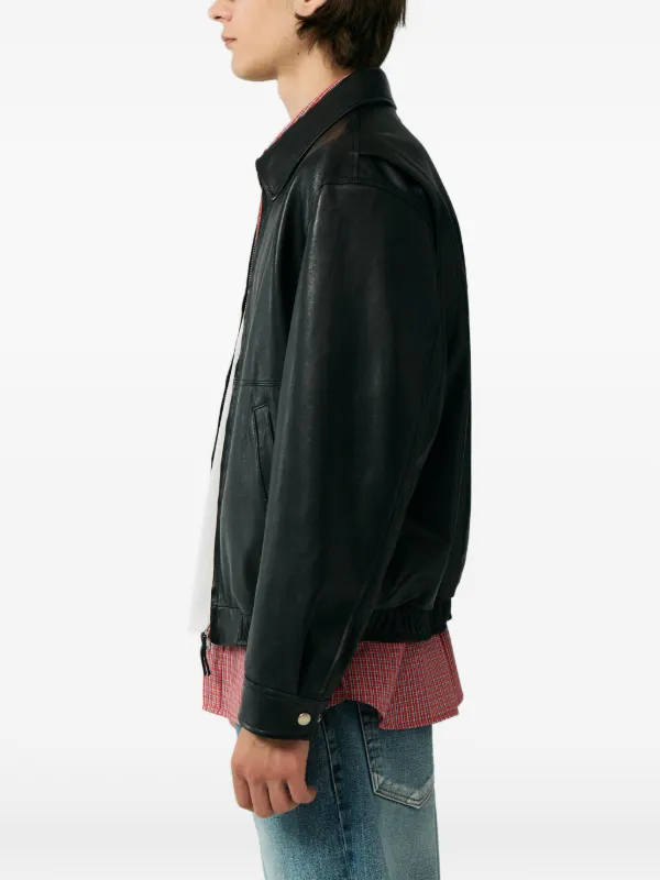 DUNST Drizzler Leather Jacket | Black | FARFETCH JO