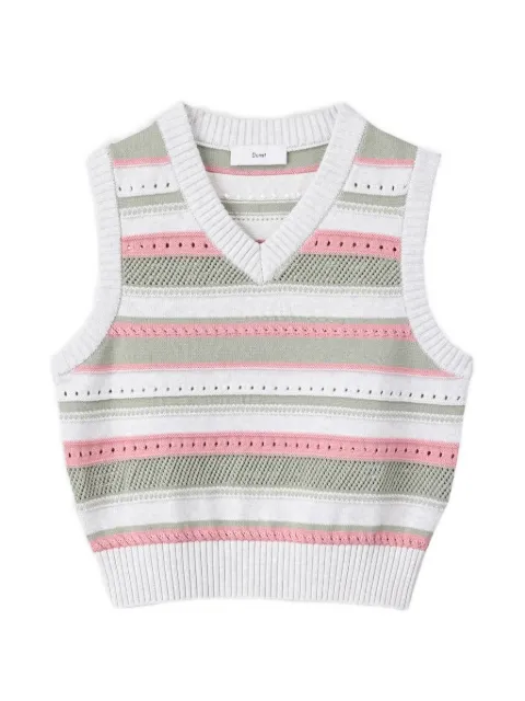DUNST striped knitted vest