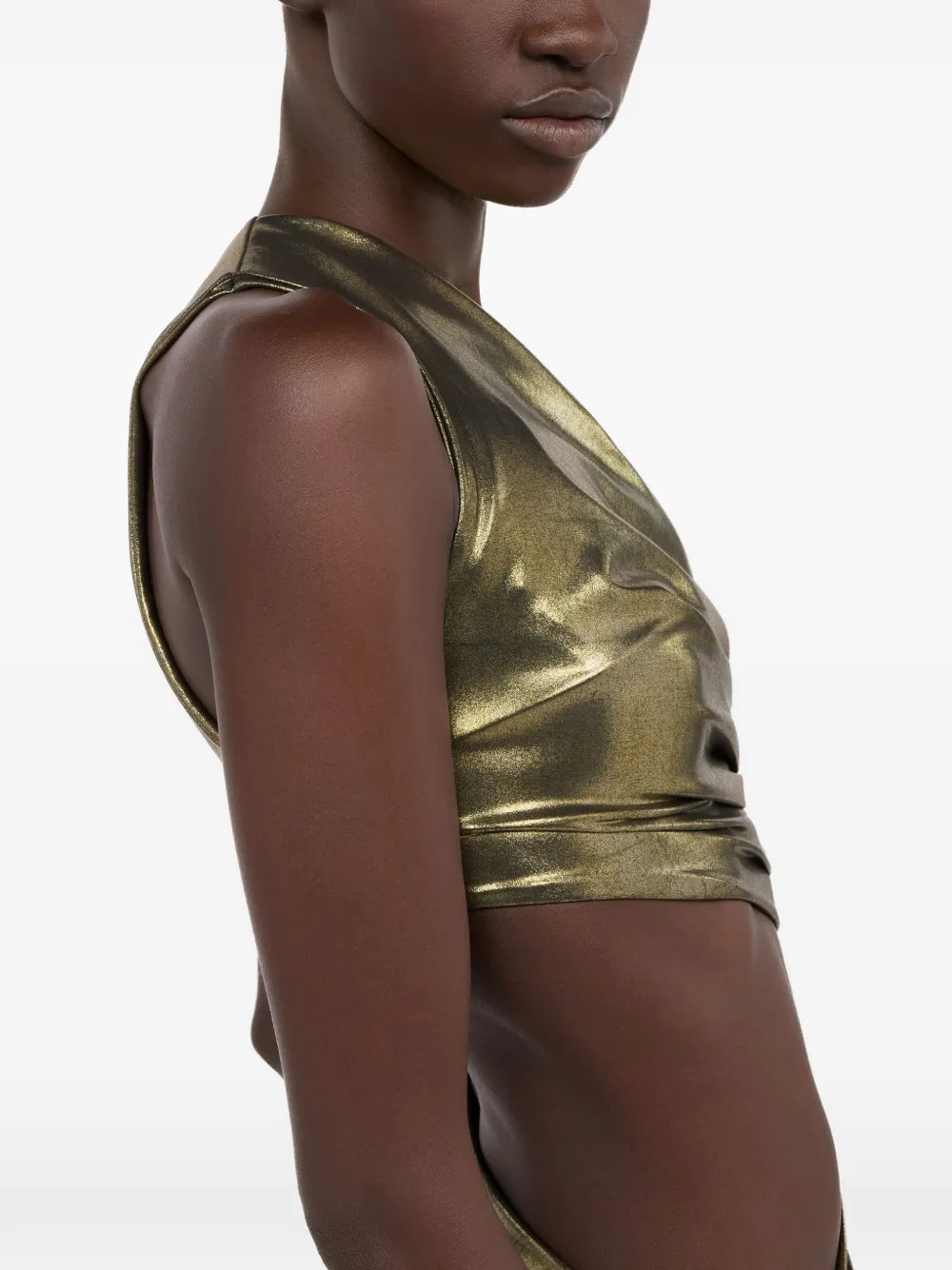 Roberto Cavalli Asymmetrische midi-jurk Goud