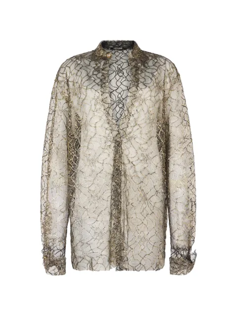 Roberto Cavalli camisa con encaje bordado