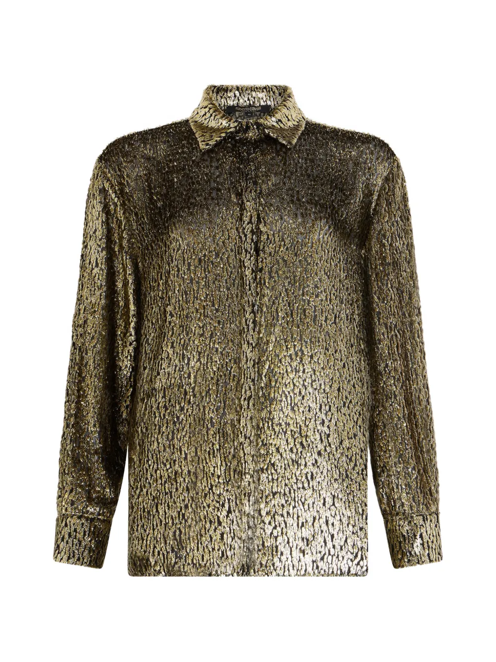 Roberto Cavalli collared long-sleeve shirt - Oro