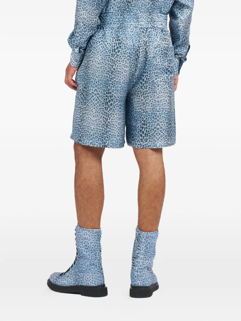 Roberto Cavalli Baby jaguar shorts Blauw