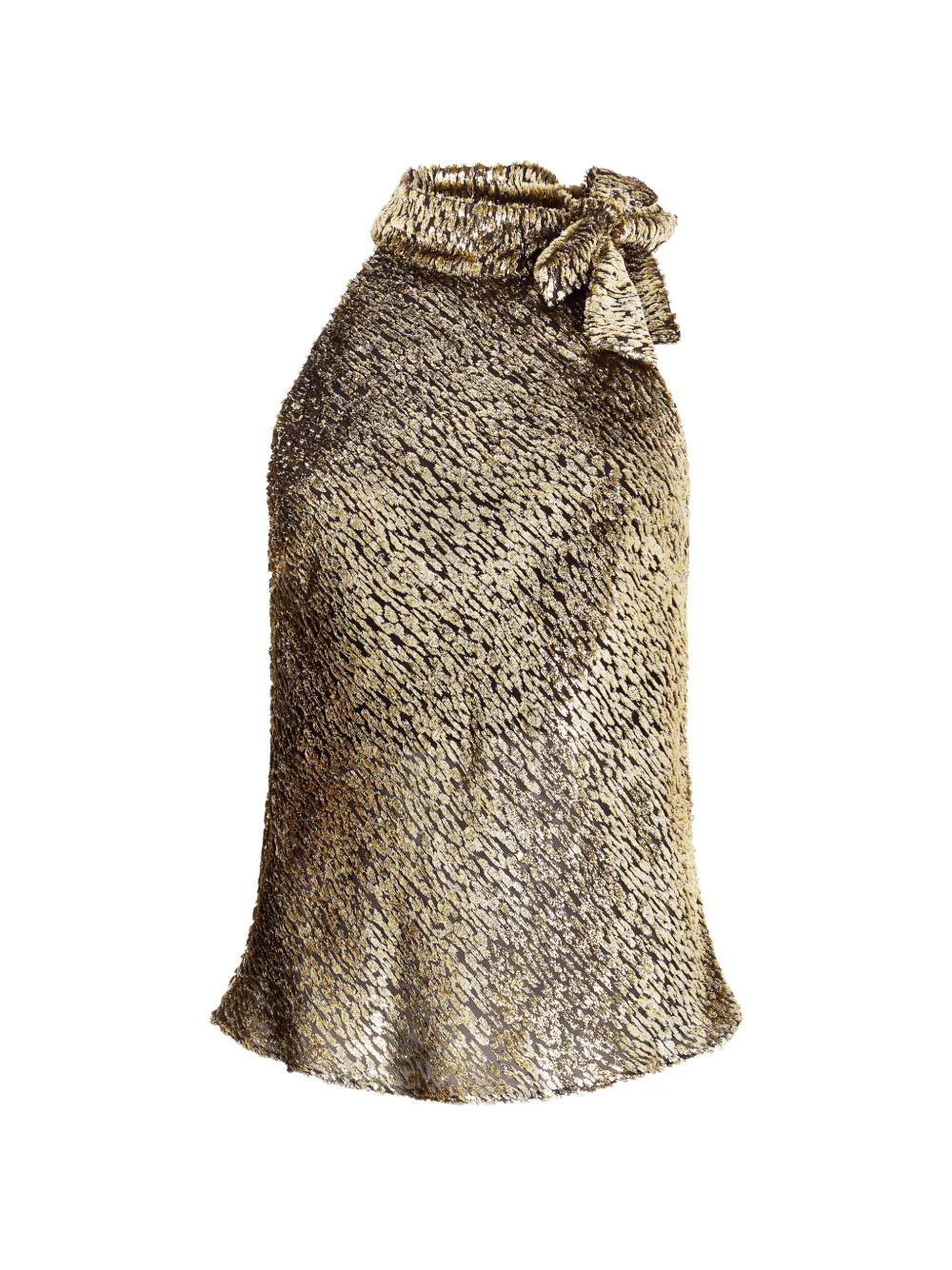 Roberto Cavalli bow-detail halterneck top - Gold