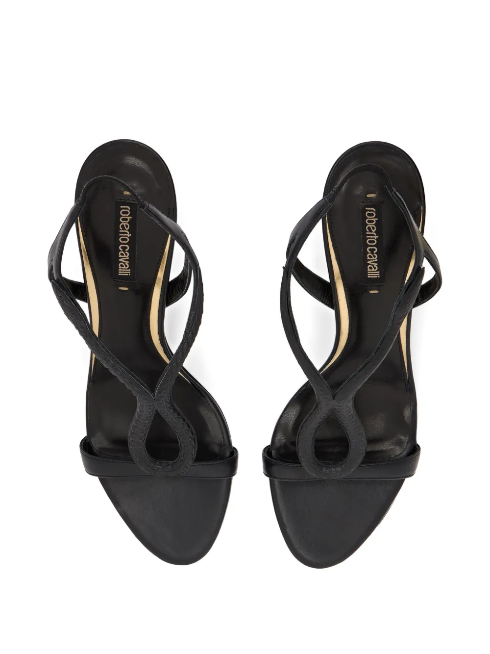 Roberto Cavalli t-strap sandals Zwart