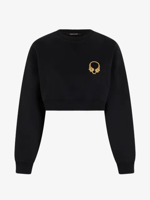 Roberto Cavalli tiger-motif cropped sweater