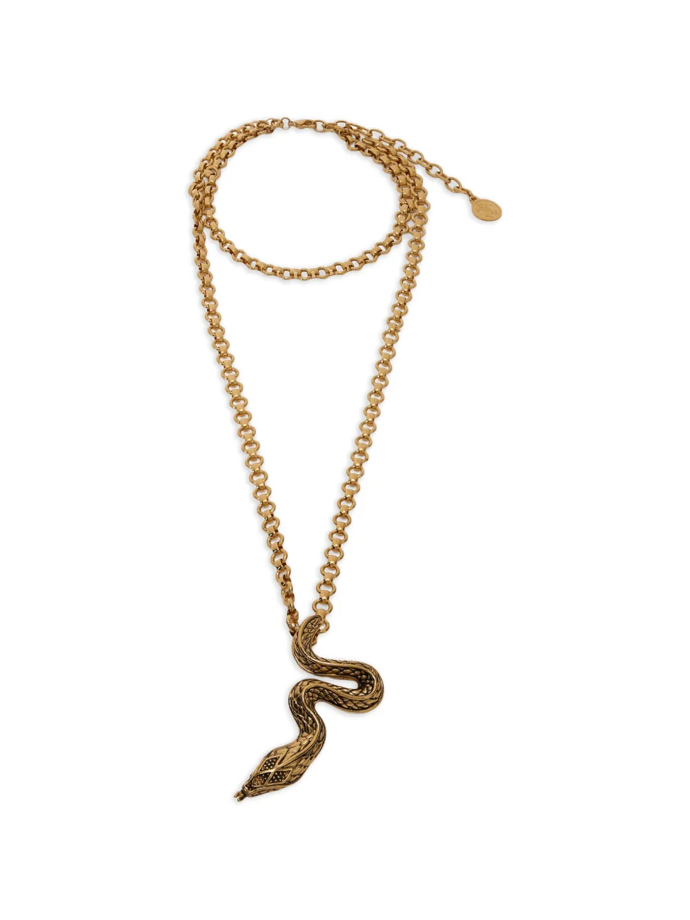 Roberto Cavalli Halskette mit Schlangenanhänger - Gold