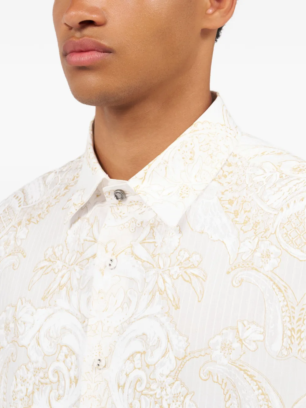 Roberto Cavalli Overhemd met patroon Wit