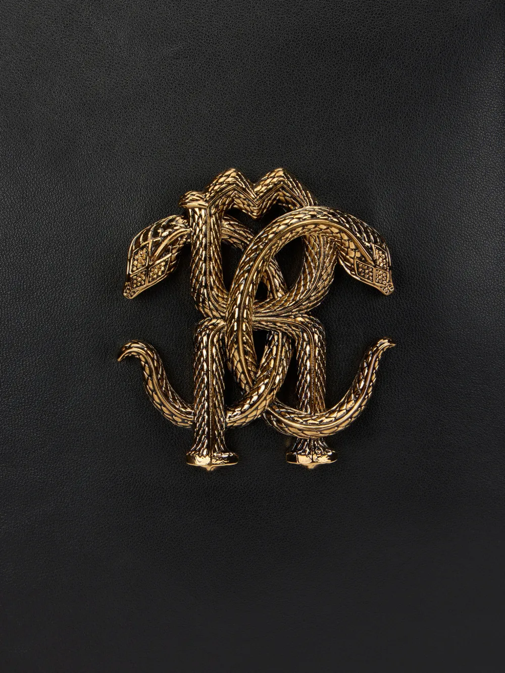 Roberto Cavalli Shopper met logopatch Zwart