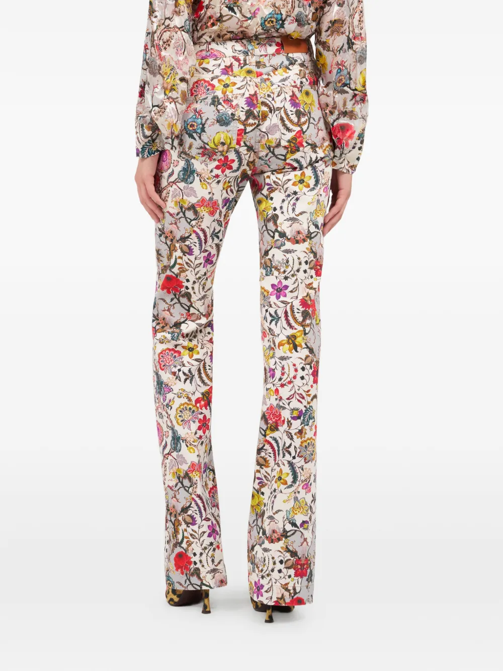 Roberto Cavalli Florentine Flowers broek Beige