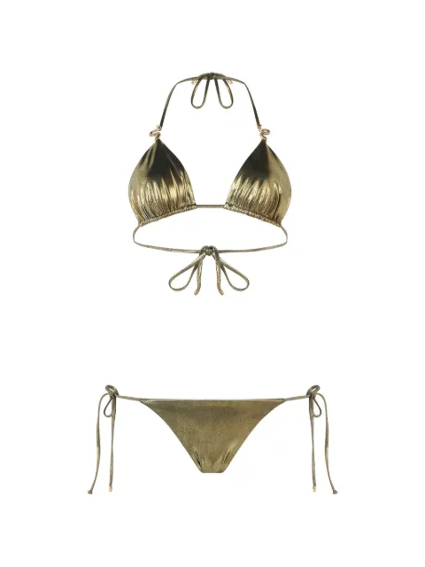 Roberto Cavalli serpent-detail metallic bikini